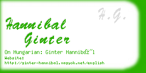 hannibal ginter business card